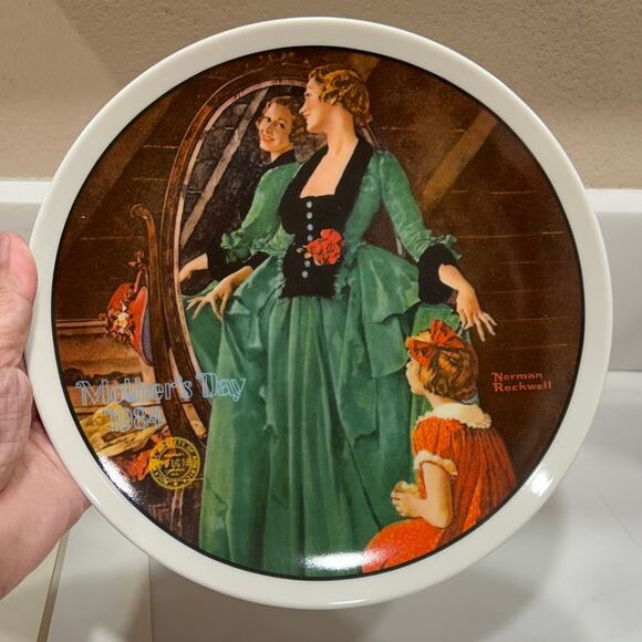 Norman Rockwell Other - Norman Rockwell “Grandma’s Courting Dress” 1984 Mother’s Day Collector Plate COA